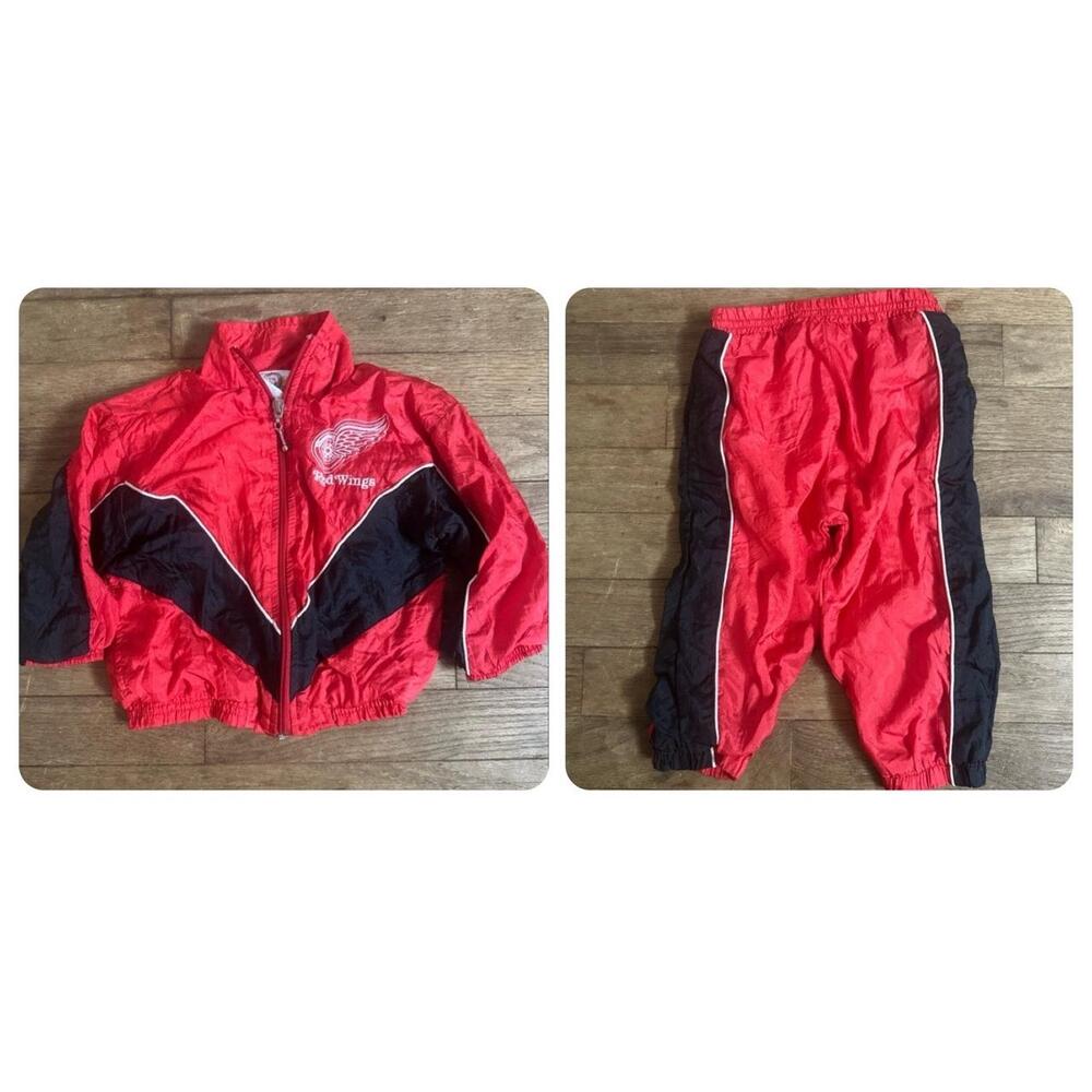 Detroit Red Wings Tracksuit Windbreaker Boys‎ 18 month Vintage NHL Winning Goal